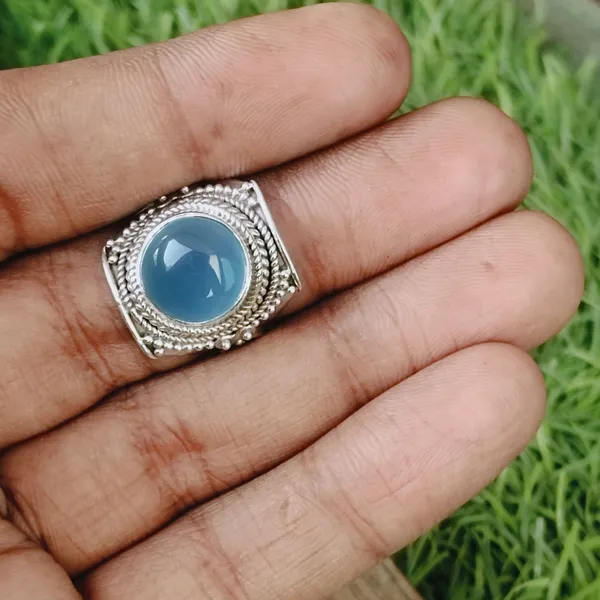 Silver_&_Blue_Sterling_Silver_925_Premium_&_Elegant_Boho_Ring_For_Girls_&_Women