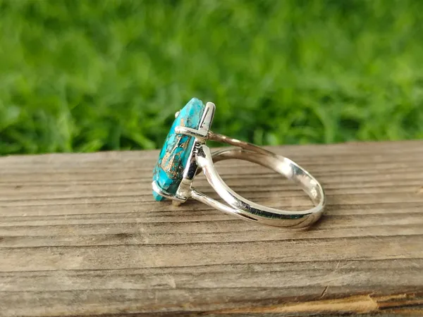 Silver_&_Blue_Sterling_Silver_925_Premium_&_Elegant_Boho_Ring_For_Girls_&_Women