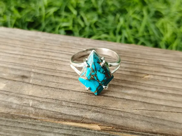 Silver_&_Blue_Sterling_Silver_925_Premium_&_Elegant_Boho_Ring_For_Girls_&_Women