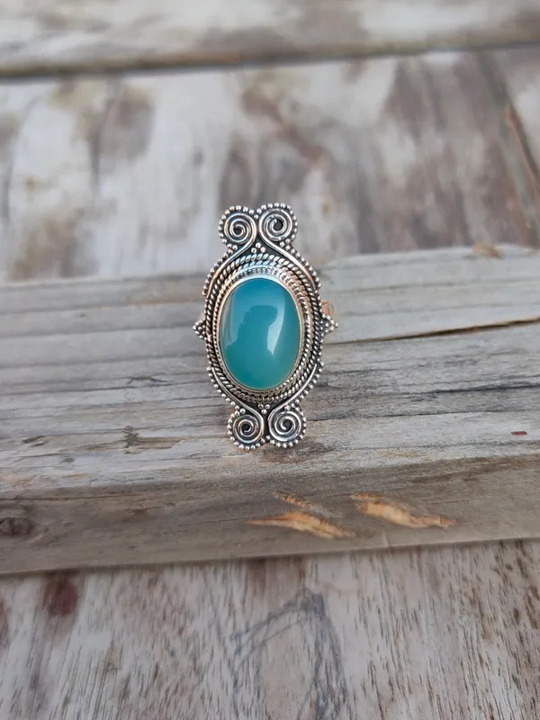 Silver_&_Blue_Sterling_Silver_925_Premium_&_Elegant_Boho_Ring_For_Girls_&_Women