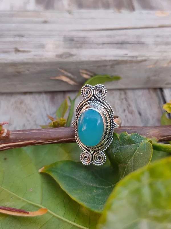 Silver_&_Blue_Sterling_Silver_925_Premium_&_Elegant_Boho_Ring_For_Girls_&_Women