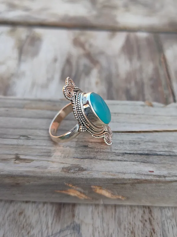 Silver_&_Blue_Sterling_Silver_925_Premium_&_Elegant_Boho_Ring_For_Girls_&_Women
