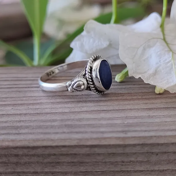 Silver_&_Blue_Sterling_Silver_925_Premium_&_Elegant_Boho_Ring_For_Girls_&_Women