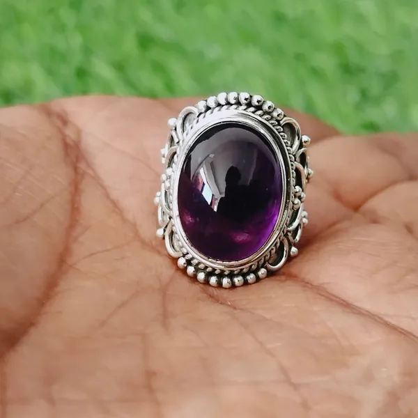Silver_&_Purple_Sterling_Silver_925_Premium_&_Elegant_Adjustable_Ring_For_Girls_&_Women