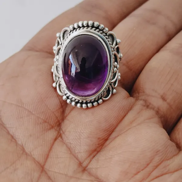 Silver_&_Purple_Sterling_Silver_925_Premium_&_Elegant_Adjustable_Ring_For_Girls_&_Women