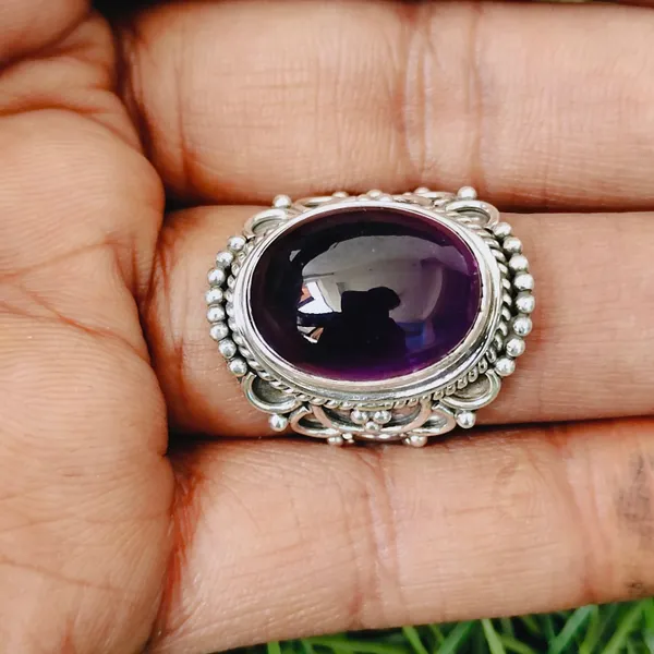 Silver_&_Purple_Sterling_Silver_925_Premium_&_Elegant_Adjustable_Ring_For_Girls_&_Women