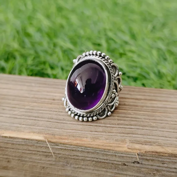 Silver_&_Purple_Sterling_Silver_925_Premium_&_Elegant_Adjustable_Ring_For_Girls_&_Women