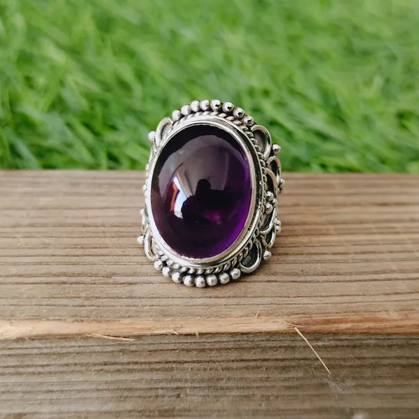 Silver_&_Purple_Sterling_Silver_925_Premium_&_Elegant_Adjustable_Ring_For_Girls_&_Women