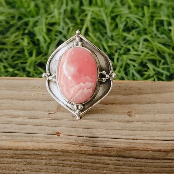 Silver_&_Pink_Sterling_Silver_925_Premium_&_Elegant_Boho_Ring_For_Girls_&_Women