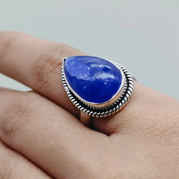 Silver_&_Blue_Sterling_Silver_925_Premium_&_Elegant_Boho_Ring_For_Girls_&_Women