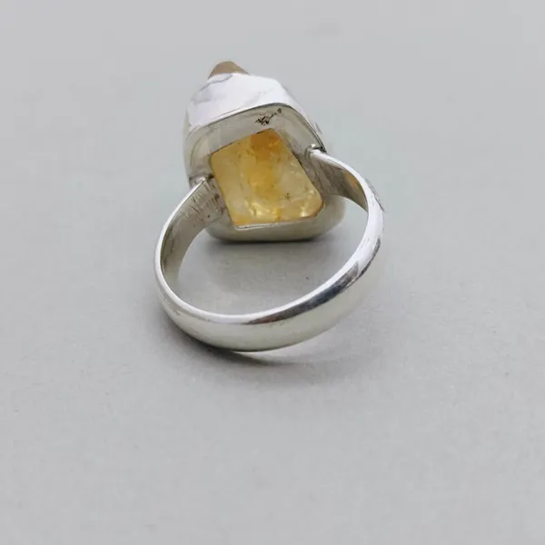 Silver_&_Yellow_Sterling_Silver_925_Premium_&_Elegant_Boho_Ring_For_Girls_&_Women