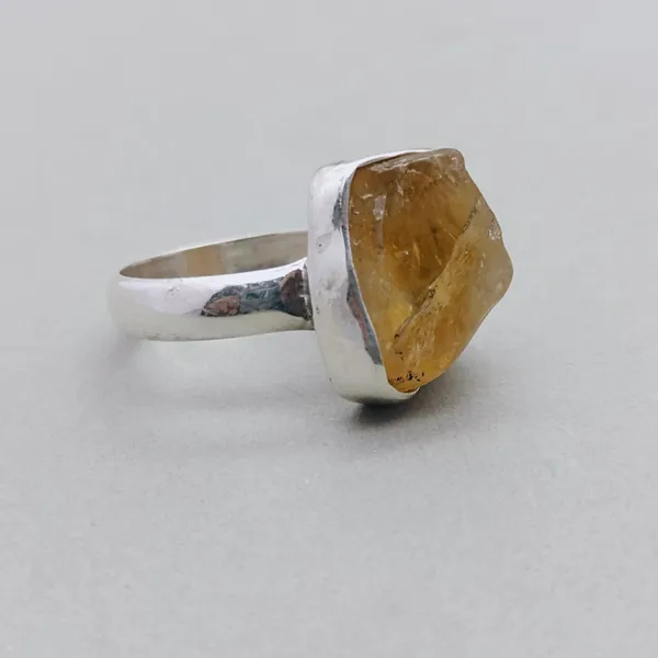Silver_&_Yellow_Sterling_Silver_925_Premium_&_Elegant_Boho_Ring_For_Girls_&_Women