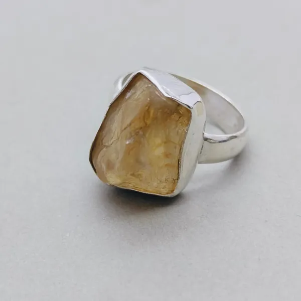 Silver_&_Yellow_Sterling_Silver_925_Premium_&_Elegant_Boho_Ring_For_Girls_&_Women
