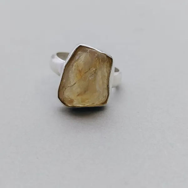 Silver_&_Yellow_Sterling_Silver_925_Premium_&_Elegant_Boho_Ring_For_Girls_&_Women