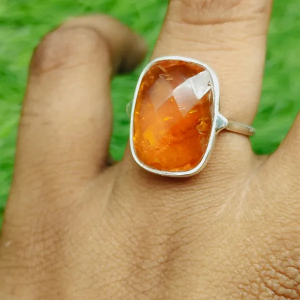 Silver_&_Orange_Sterling_Silver_925_Premium_&_Elegant_Boho_Ring_For_Girls_&_Women