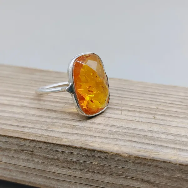 Silver_&_Orange_Sterling_Silver_925_Premium_&_Elegant_Boho_Ring_For_Girls_&_Women