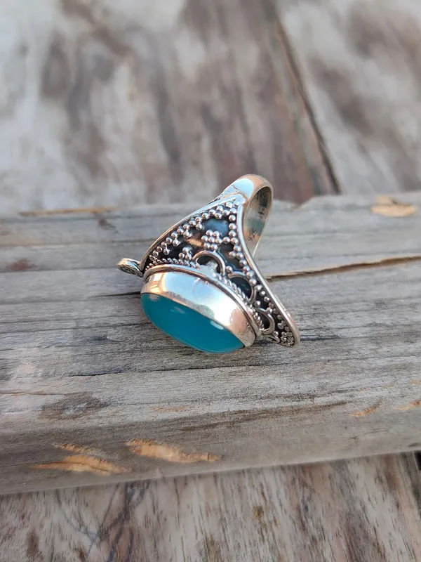 Silver_&_Blue_Sterling_Silver_925_Premium_&_Elegant_Boho_Ring_For_Girls_&_Women