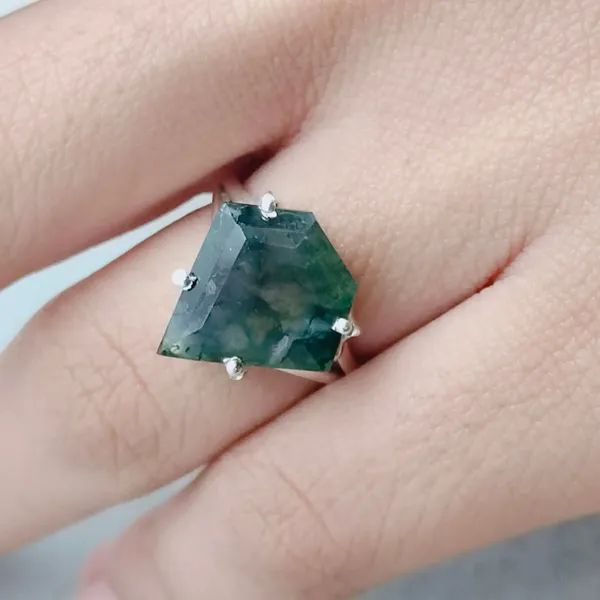 Silver_&_Green_Sterling_Silver_925_Premium_&_Elegant_Boho_Ring_For_Girls_&_Women