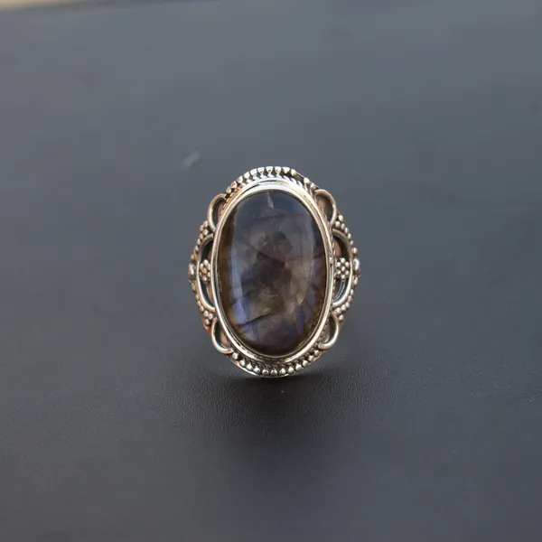 Silver_&_Blue_Sterling_Silver_925_Premium_&_Elegant_Boho_Ring_For_Girls_&_Women