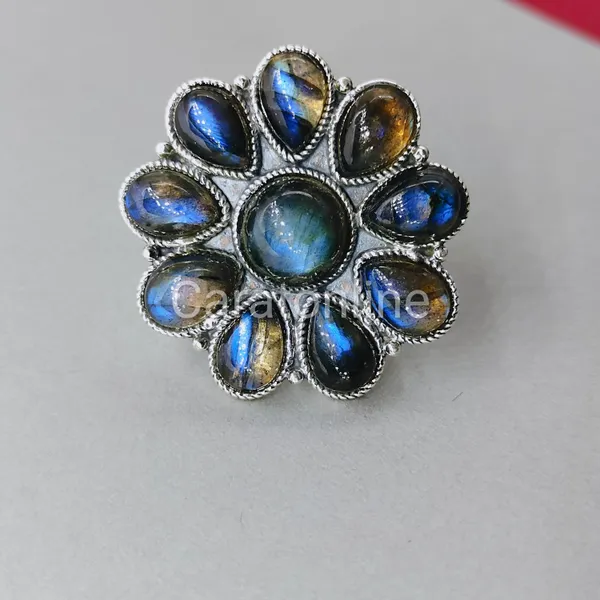 Silver_&_Blue_Sterling_Silver_925_Premium_&_Elegant_Boho_Ring_For_Girls_&_Women