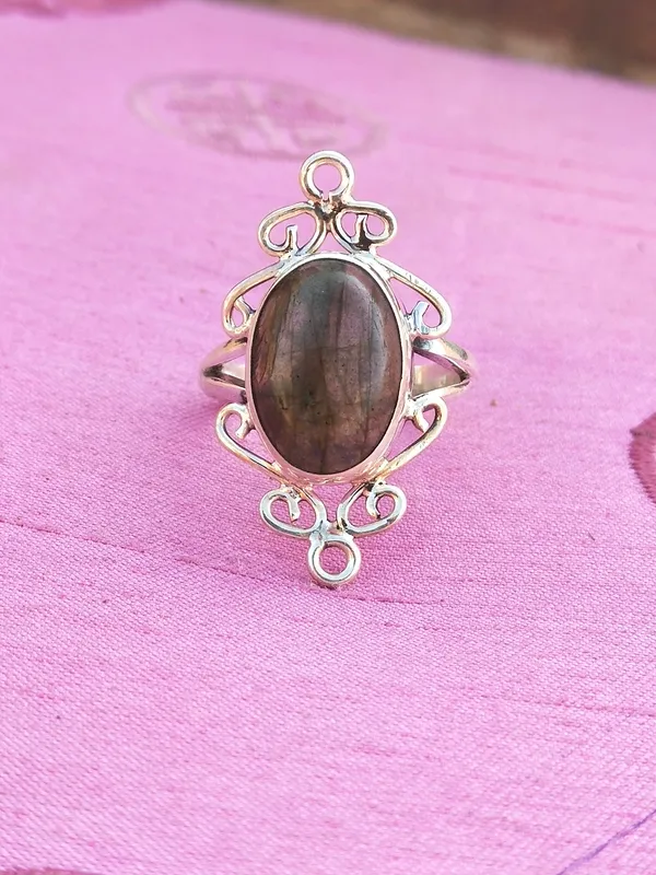 Silver_&_Grey_Sterling_Silver_925_Premium_&_Elegant_Boho_Ring_For_Girls_&_Women