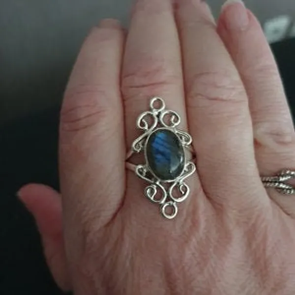 Silver_&_Grey_Sterling_Silver_925_Premium_&_Elegant_Boho_Ring_For_Girls_&_Women