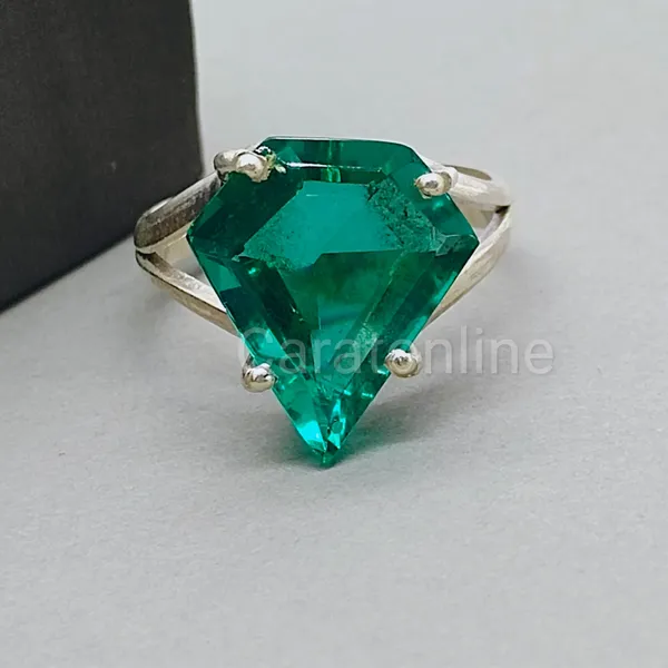 Silver_&_Green_Sterling_Sillver_925_Premium_&_Elegant_Handmade_Ring_For_Girls_&_Women