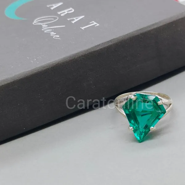 Silver_&_Green_Sterling_Sillver_925_Premium_&_Elegant_Handmade_Ring_For_Girls_&_Women