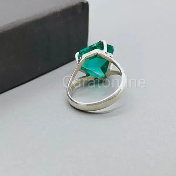 Silver_&_Green_Sterling_Sillver_925_Premium_&_Elegant_Handmade_Ring_For_Girls_&_Women