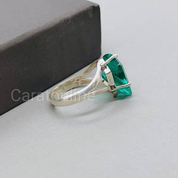 Silver_&_Green_Sterling_Sillver_925_Premium_&_Elegant_Handmade_Ring_For_Girls_&_Women