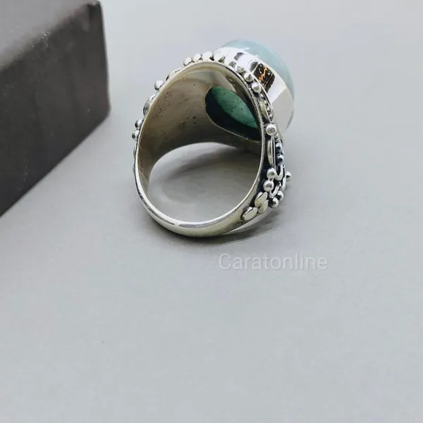 Silver_&_Aqua_Blue_Sterling_Sillver_925_Premium_&_Elegant_Handmade_Ring_For_Girls_&_Women