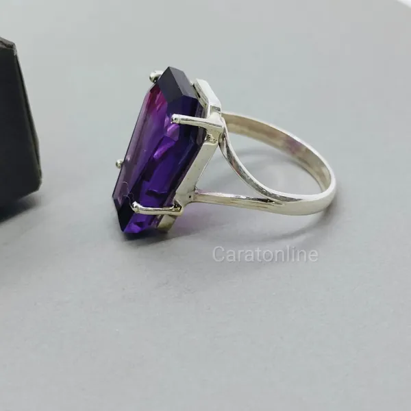 Silver_&_Purple_Sterling_Silver_925_Premium_&_Elegant_Designer_Ring_For_Girls_&_Women