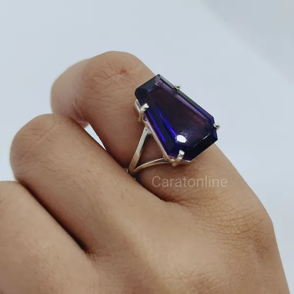 Silver_&_Purple_Sterling_Silver_925_Premium_&_Elegant_Designer_Ring_For_Girls_&_Women