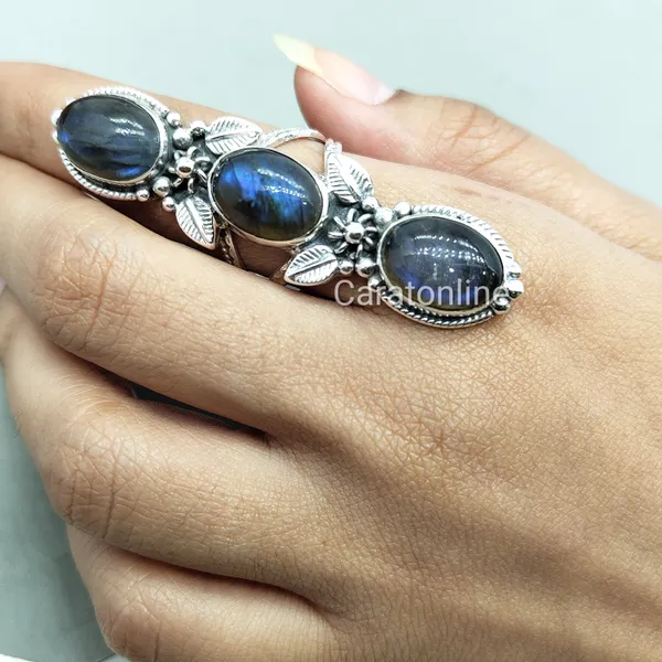 Silver_&_Blue_Sterling_Silver_925_Premium_&_Elegant_Handmade_Ring_For_Girls_&_Women
