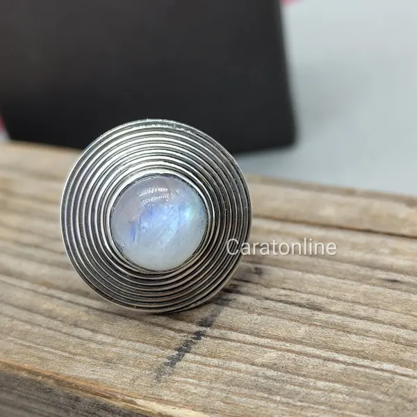 Silver_&_Multicolor_White_Sterling_Silver_925_Premium_&_Elegant_Boho_Ring_For_Girls_&_Women