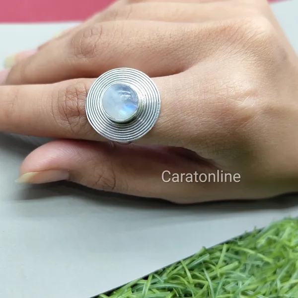 Silver_&_Multicolor_White_Sterling_Silver_925_Premium_&_Elegant_Boho_Ring_For_Girls_&_Women