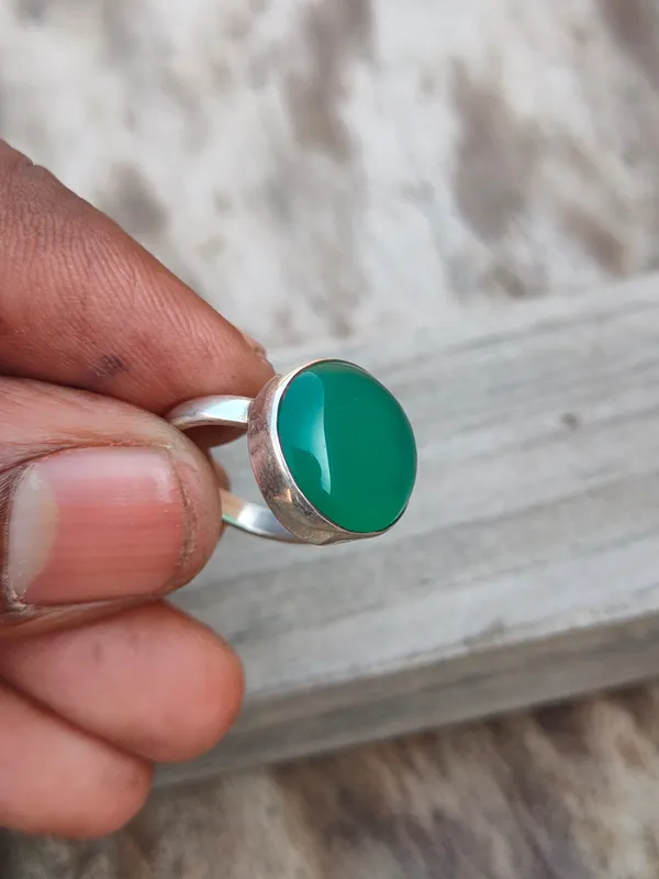 Silver_&_Green_Sterling_Silver_925_Premium_&_Elegant_Boho_Ring_For_Girls_&_Women