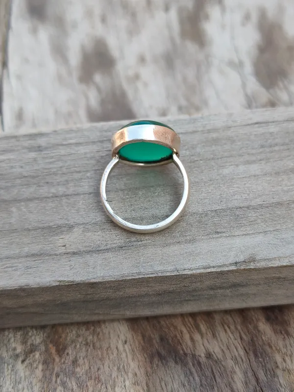 Silver_&_Green_Sterling_Silver_925_Premium_&_Elegant_Boho_Ring_For_Girls_&_Women