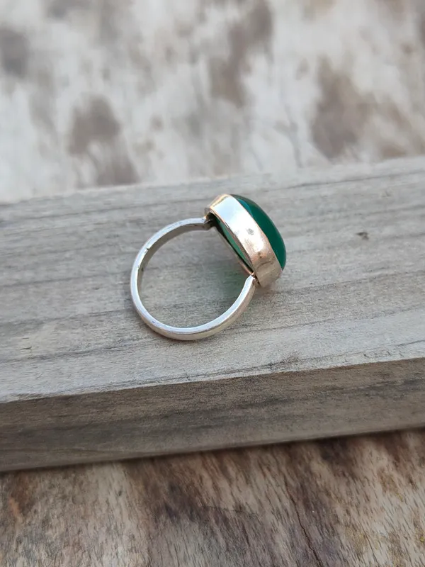 Silver_&_Green_Sterling_Silver_925_Premium_&_Elegant_Boho_Ring_For_Girls_&_Women