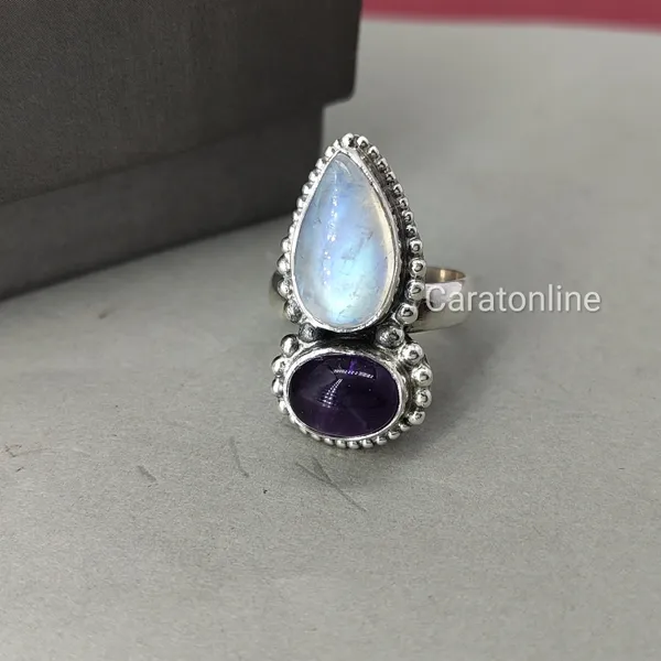 Silver_&_Multicolor_&_Purple_Sterling_Silver_925_Premium_&_Elegant_Handmade_Ring_For_Girls_&_Women