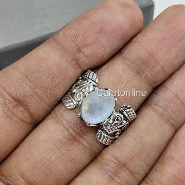 Silver_&_Multicolor_Sterling_Silver_925_Premium_&_Elegant_Boho_Ring_For_Girls_&_Women