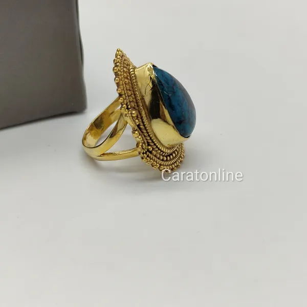 Silver_&_Green_&_Brown_Sterling_Silver_925_Premium_&_Elegant_Boho_Ring_For_Girls_&_Women