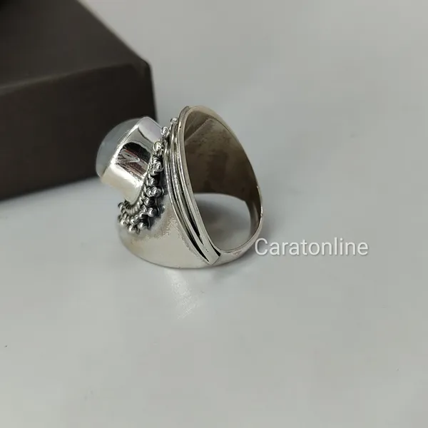 Silver_&_Blue_&_White_Sterling_Silver_925_Premium_&_Elegant_Boho_Ring_For_Girls_&_Women