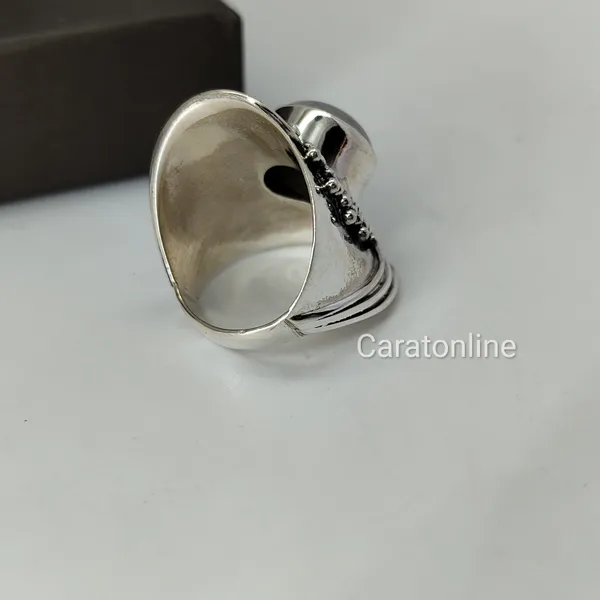 Silver_&_Blue_&_White_Sterling_Silver_925_Premium_&_Elegant_Boho_Ring_For_Girls_&_Women