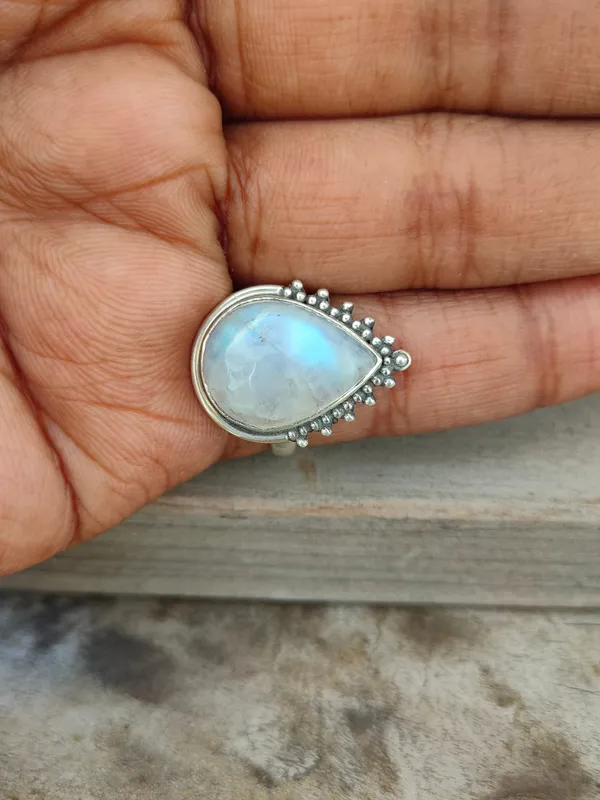 Silver_&_White_With_Blue_Sterling_Silver_925_Premium_&_Elegant_Boho_Ring_For_Girls_&_Women