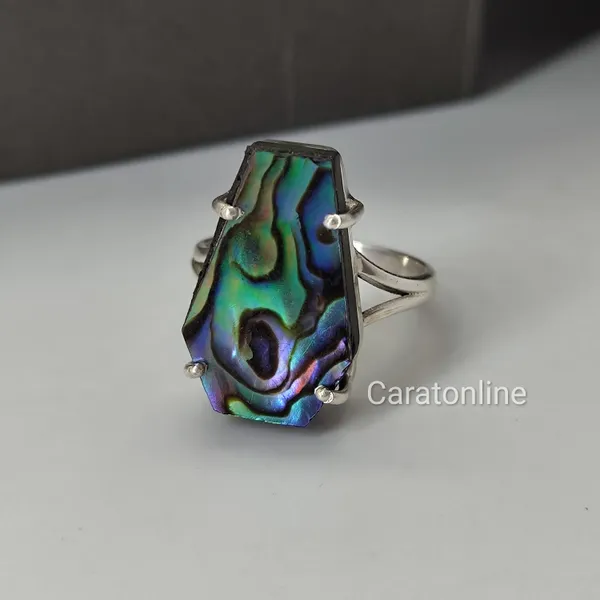 Silver_&_Multicolor_Sterling_Silver_925_Premium_&_Elegant_Boho_Ring_For_Girls_&_Women