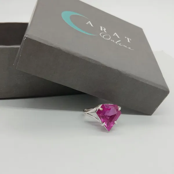 Silver_&_Pink_Sterling_Silver_925_Premium_&_Elegant_Boho_Ring_For_Girls_&_Women
