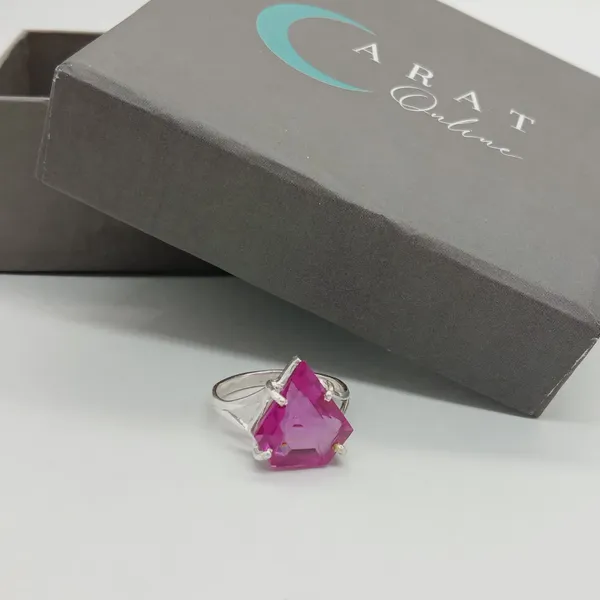 Silver_&_Pink_Sterling_Silver_925_Premium_&_Elegant_Boho_Ring_For_Girls_&_Women