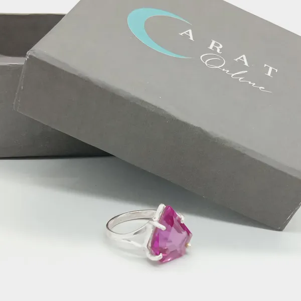 Silver_&_Pink_Sterling_Silver_925_Premium_&_Elegant_Boho_Ring_For_Girls_&_Women
