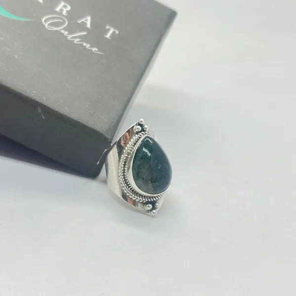 Silver_&_Green_Sterling_Silver_925_Premium_&_Elegant_Boho_Ring_For_Girls_&_Women